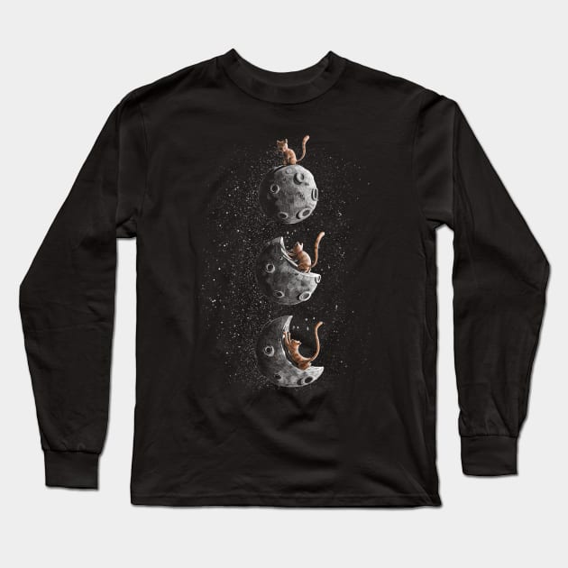 Scratching moon Long Sleeve T-Shirt by Moi Escudero